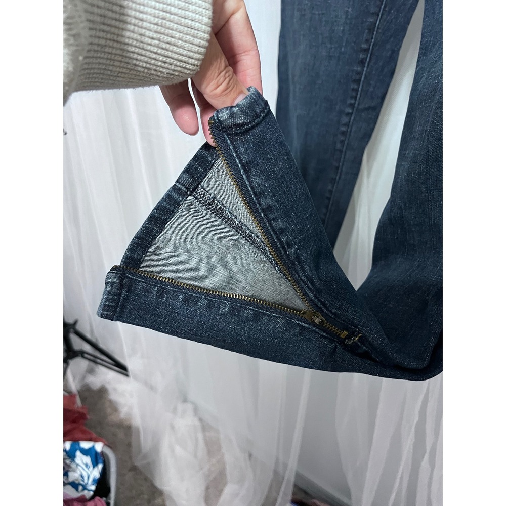 Apt 9 Womens Jeans Blue Wash Double Button High Rise Zipper Ankle Size 10 - Picture 2 of 5